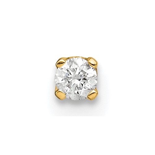 14K Yellow Gold 0.05 Carat Single Stud AA Diamond Earring
