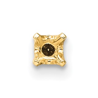 14k 3.5mm Round Single Stud Earring Mountings