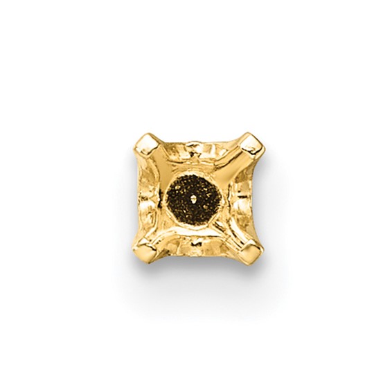 14k 3.5mm Round Single Stud Earring Mountings