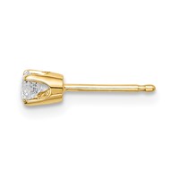 14K Yellow Gold 0.17 Carat Single Stud AA Diamond Earring view 2