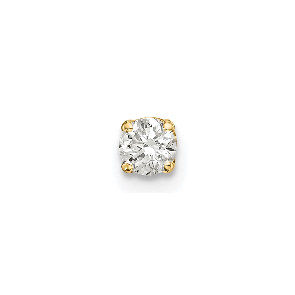 14K Yellow Gold 0.17 Carat Single Stud AA Diamond Earring