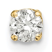 14K Yellow Gold 0.17 Carat Single Stud AA Diamond Earring view 1