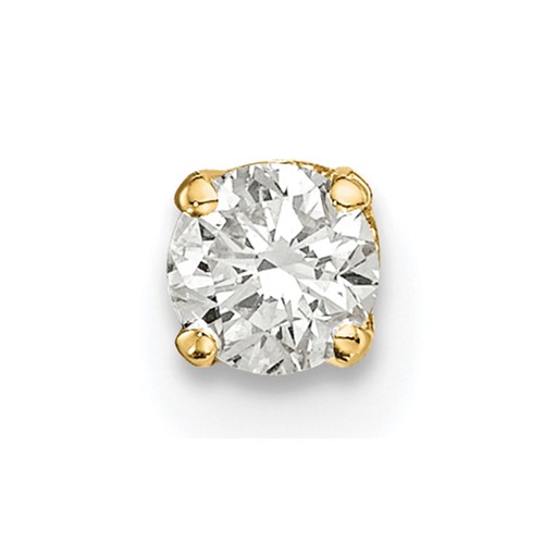 14K Yellow Gold 0.17 Carat Single Stud AA Diamond Earring