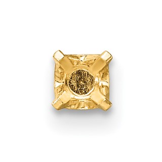 14k 3.7mm Round Single Stud Earring Mountings