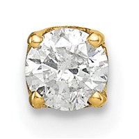 14K 1 5 Carat Single Stud AA Diamond Earring view 1