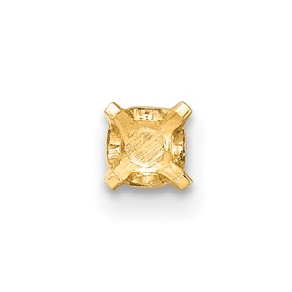 14k 4mm Round Single Stud Earring Mountings