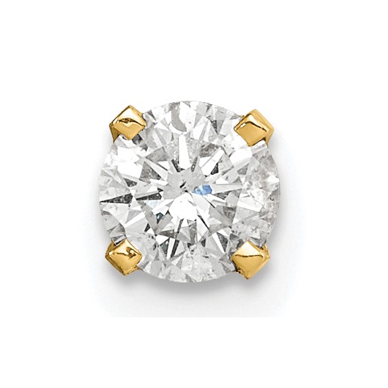 14k 4.5mm Round Single Stud Earring Mountings