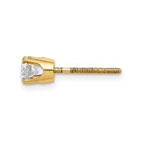 14K Yellow Gold 0.38 Carat Single Stud AA Diamond Earring view 2
