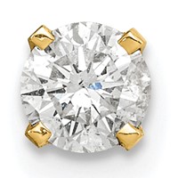 14K Yellow Gold 0.38 Carat Single Stud AA Diamond Earring view 1