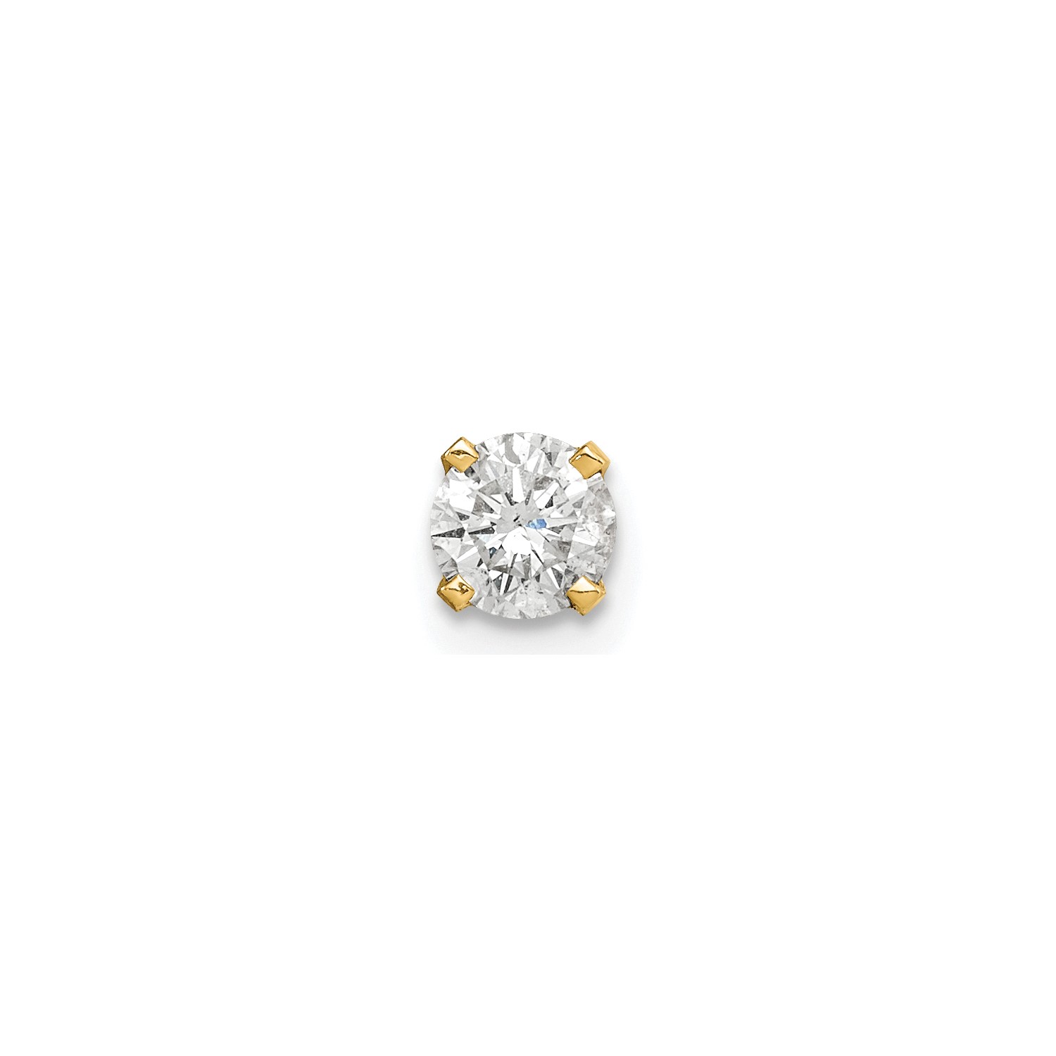 14k Yellow Gold G H Quality Single Stud Diamond Earrings Carat Wt Image Is Loading 14k Yellow Gold G H Quality Single Stud Diamond