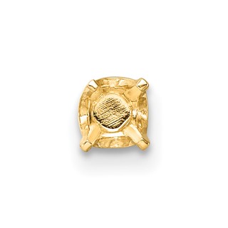 14k 5mm Round Single Stud Earring Mountings