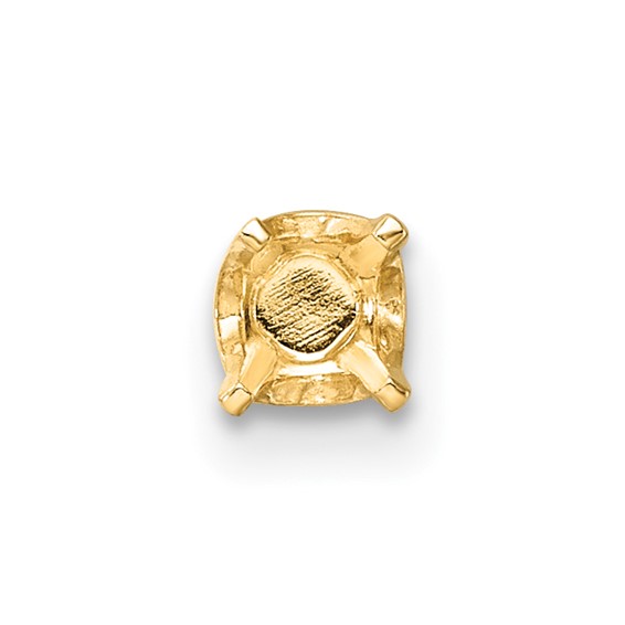 14k 5mm Round Single Stud Earring Mountings