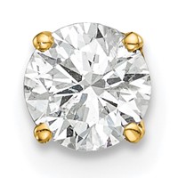 14K Yellow Gold 0.50 Carat Single Stud AA Diamond Earring view 1