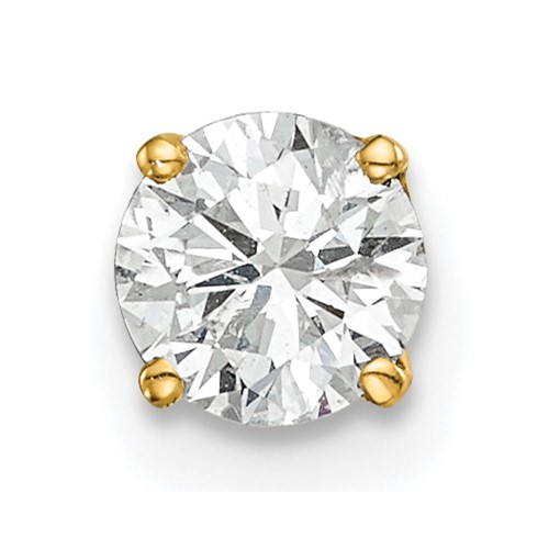 14K Yellow Gold 0.50 Carat Single Stud AA Diamond Earring