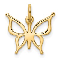 14K Yellow Gold Butterfly Charm view 4
