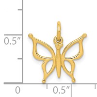 14K Yellow Gold Butterfly Charm view 3