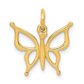 Gold Polished Butterfly Pendants