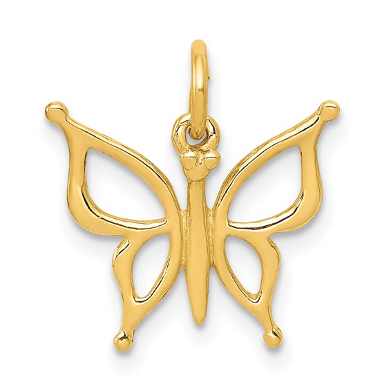 Gold Polished Butterfly Pendants