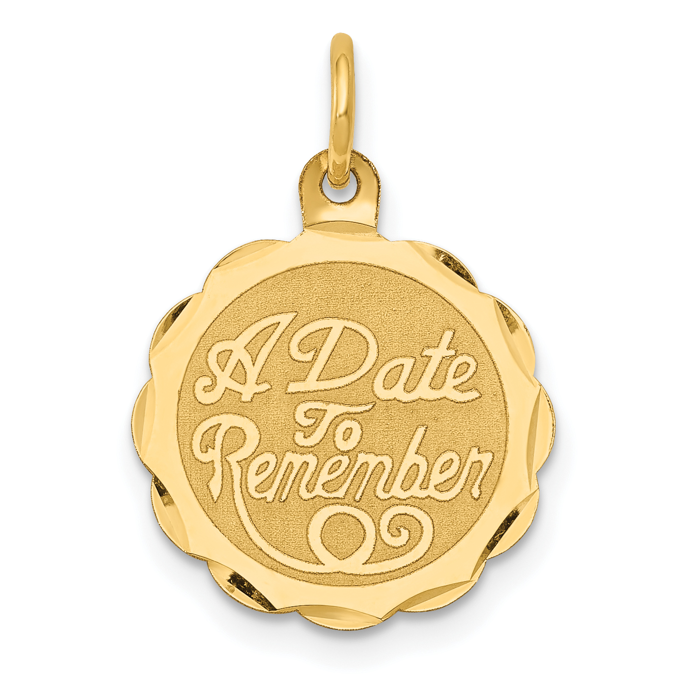 14K A DATE TO REMEMBER Disc Charm (XAC16)