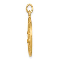 14K Yellow Gold Jesus Medal Pendant view 2