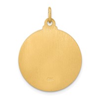 14K Yellow Gold Jesus Medal Pendant view 4