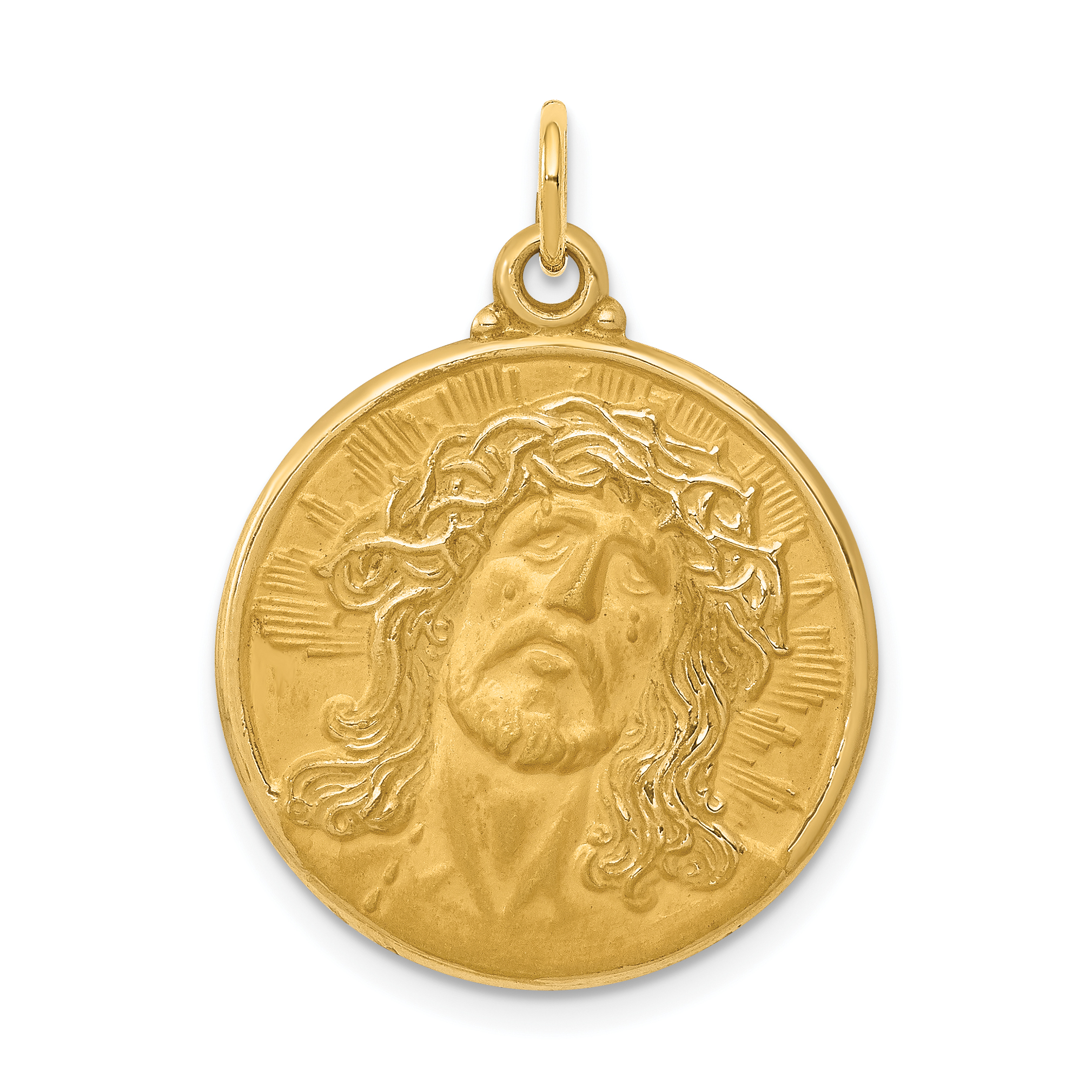 14k Jesus Medal Pendant (XAC222)