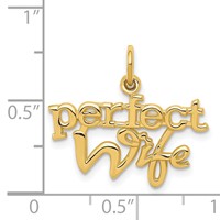 14K Yellow Gold Perfect Wife Charm view 3