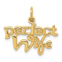 14K Yellow Gold Perfect Wife Charm view 1