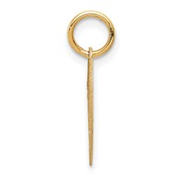 14K Yellow Gold #1 Granddaughter 14mm Engravable Heart Charm view 2