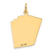 14K Yellow Gold Enameled Royal Flush Playing Cards Charm view 4