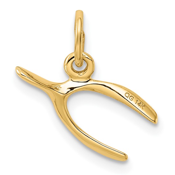 14k Wishbone Charm