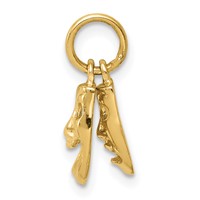 14K Yellow Gold Comedy Tragedy 2-Piece Charm view 2