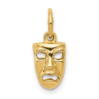 14K Yellow Gold Comedy Tragedy 2-Piece Charm view 4