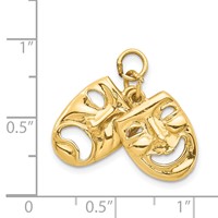 14K Comedy Tragedy 2-Piece Charm view 2