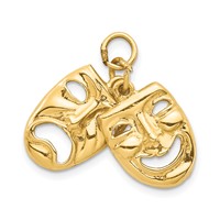 14K Comedy Tragedy 2-Piece Charm view 1