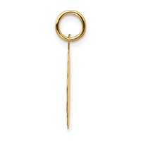 14K Yellow Gold Graduation Day Charm with Cap 16mm Engravable Disc view 2