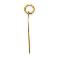 14K Yellow Gold Graduation Day Charm with Cap 20mm Engravable Disc view 2