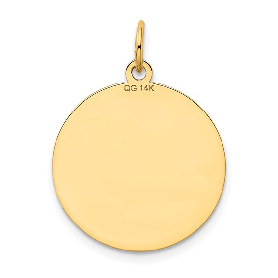 14k SHETLAND SHEEP20mm Engravable Disc Dog Charm