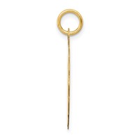 14K Yellow Gold Baseball 20mm Engravable on Back Disc Charm view 2