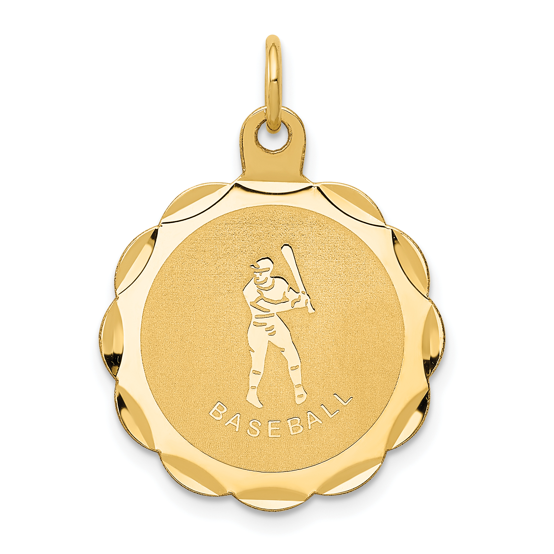 14k Baseball Disc Charm (XAC406)