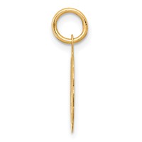 14K Yellow Gold Wedding Bells 14mm Engravable Disc Charm view 2