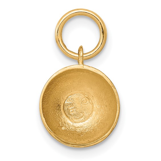 14k 3-D Champagne Glass Charm