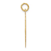 14K Yellow Gold Wedding Bells 23mm Engravable Disc Charm view 2