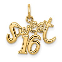 14K Yellow Gold Sweet 16 Charm view 1