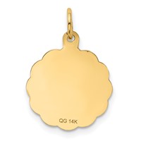 14K Yellow Gold I Love You More Than Yesterday Less Than Tomorrow Engravable Charm view 4