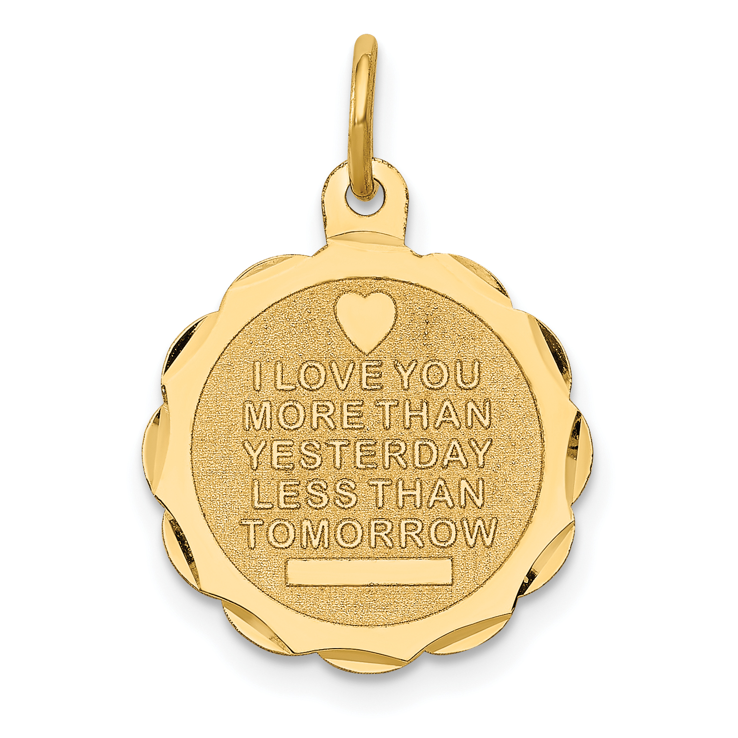 14k Love Sentinment Engraveable Charm (XAC494)