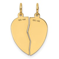 14K Yellow Gold 2-Piece I Love You Charm view 4