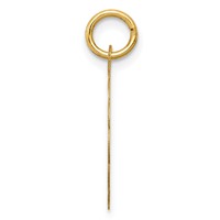 14K Yellow Gold Love Birds Scalloped Border Engravable Disc Charm view 2