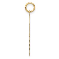 14K Yellow Gold Polished and Satin Hearts Flat Key Charm view 2