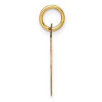 14K Yellow Gold Happy Anniversary 13mm Engravable Disc Charm view 2